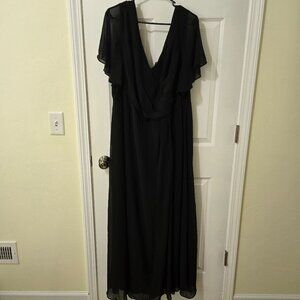 Ever Pretty Womens Plus 5XL Black Floor Length Dress